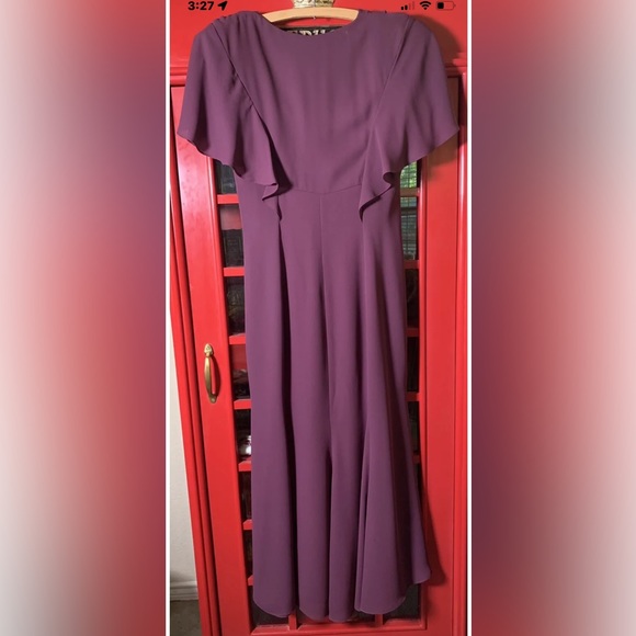 Vintage BB Collection Sheer Dress with Satin Slip Rose & Ruffles - Size 6 - Picture 5 of 7